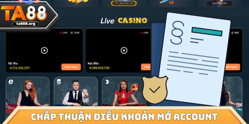 Chấp thuận điều khoản mở account