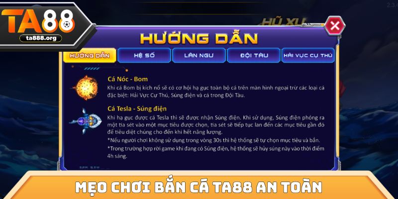 Mẹo chơi bắn cá TA88 an toàn