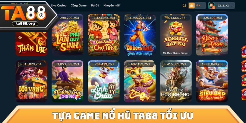 Tựa Game nổ hũ TA88 tối ưu